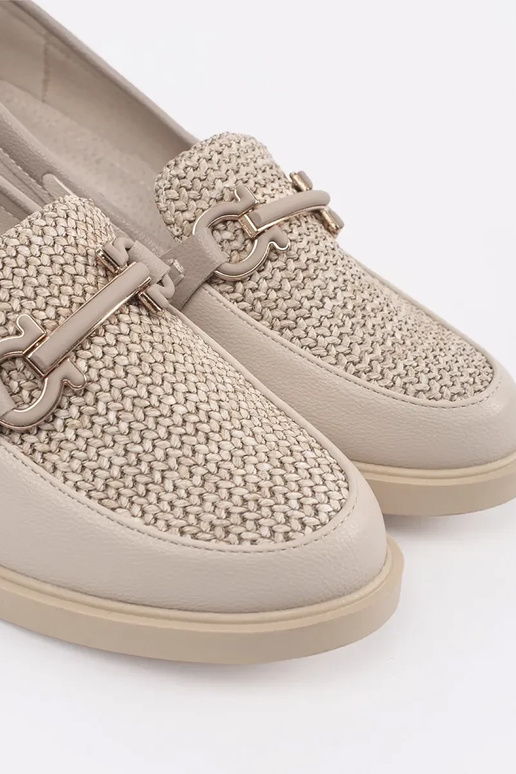 slonovinové mokasíny s koženou vložkou slonovinové mokasíny s koženou vložkou