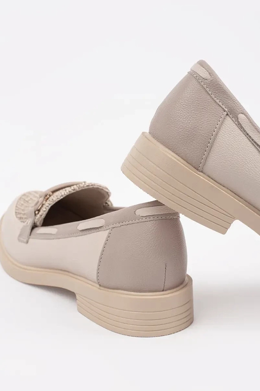 slonovinové mokasíny s koženou vložkou slonovinové mokasíny s koženou vložkou