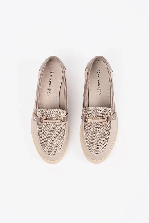 pieskové mokasíny s koženou vložkou pieskové mokasíny s koženou vložkou