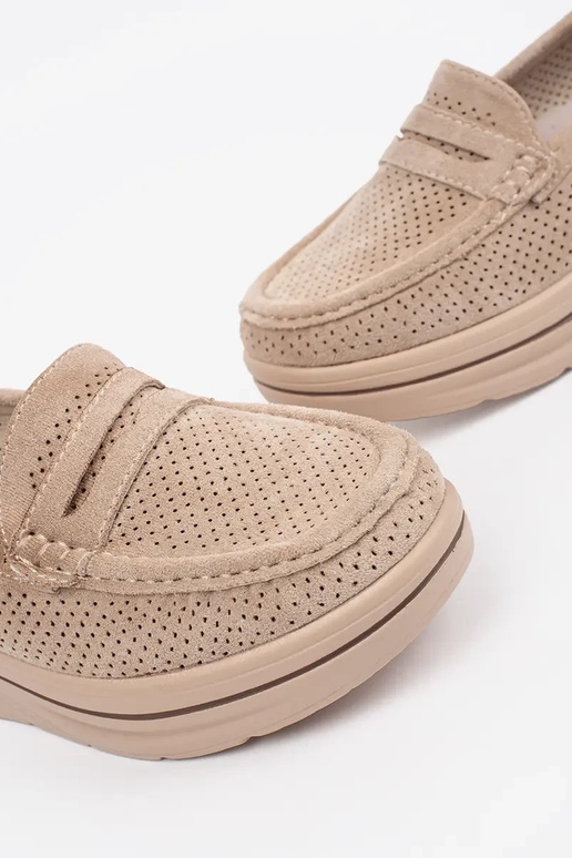 pieskové mokasíny na hrubej podošve