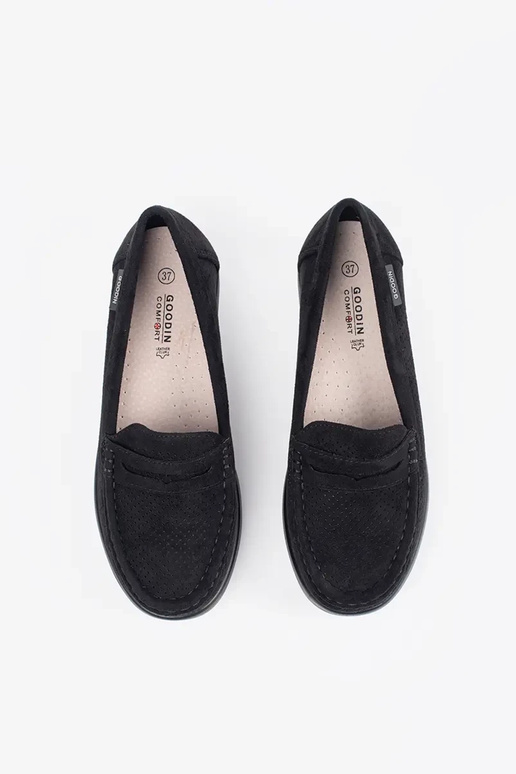 čierne mokasíny na hrubej podošve čierne mokasíny na hrubej podošve