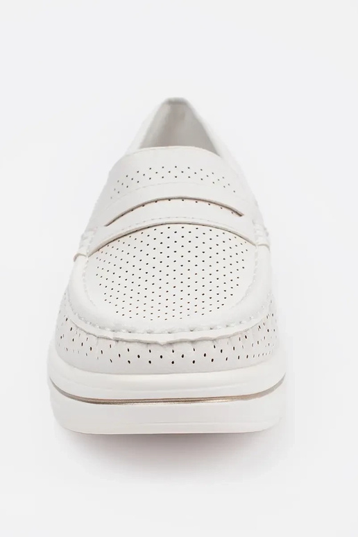 biele mokasíny na hrubej podošve biele mokasíny na hrubej podošve