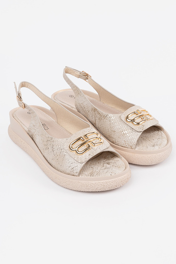 Tmavošedohnedé sandále s... 2