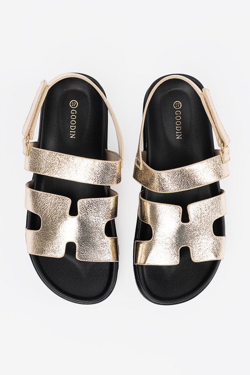 Klasické sandále s platformou zlaté Klasické sandále s platformou zlaté