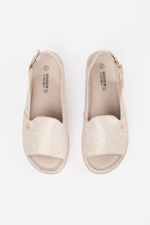 pieskové sandále s koženou vložkou pieskové sandále s koženou vložkou