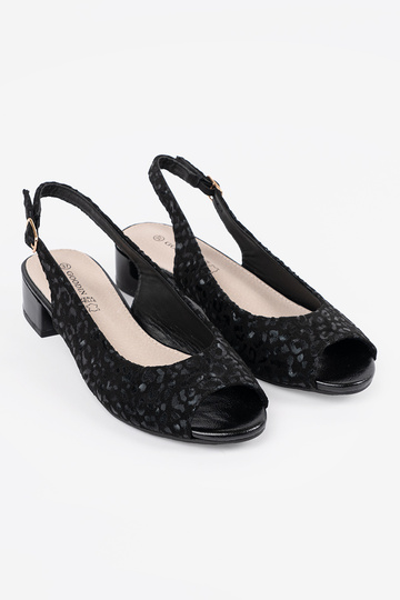 Čierne sandále na nízkom... 2