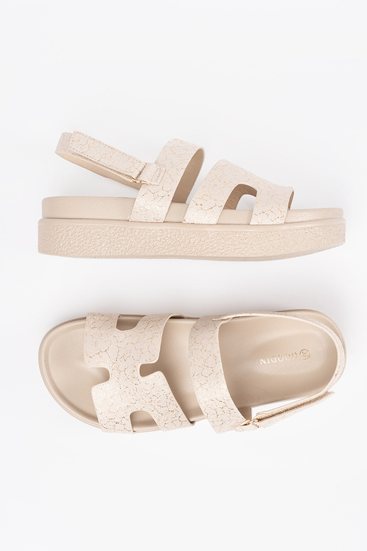 Klasické sandále s platformou pieskové Klasické sandále s platformou pieskové