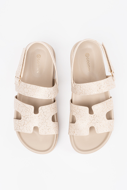 Klasické sandále s platformou pieskové Klasické sandále s platformou pieskové