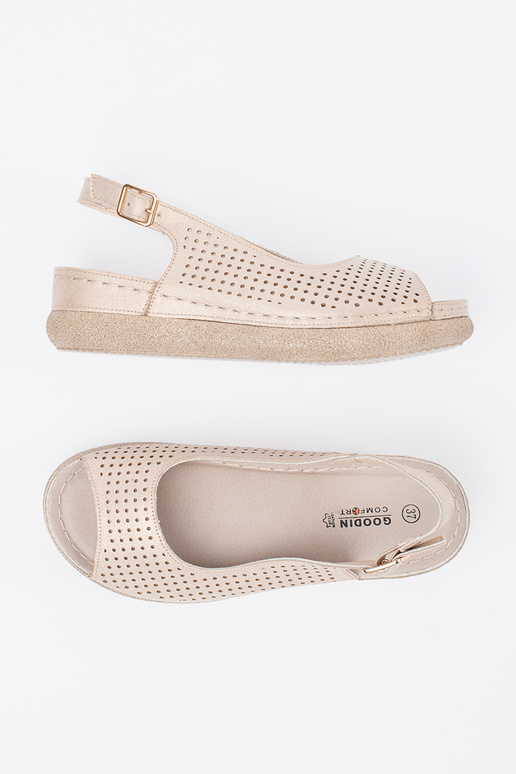 svetlozlaté pohodlné sandále svetlozlaté pohodlné sandále