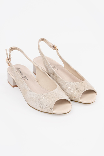 Pieskové dámske sandále na... 2