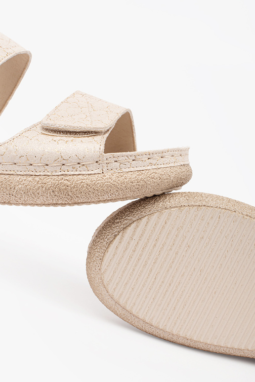 slonovinové sandále dámske Velcro slonovinové sandále dámske Velcro