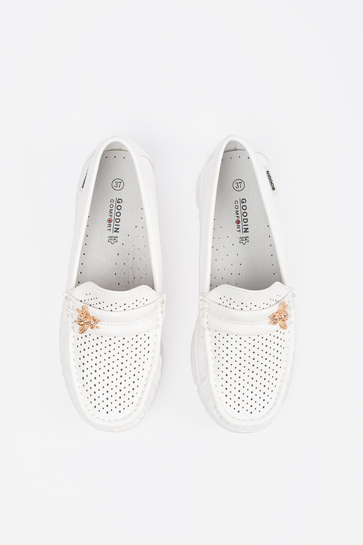 slonovinové perforované mokasíny slonovinové perforované mokasíny