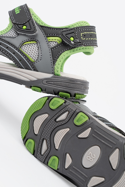 Šedé chlapčenské sandále