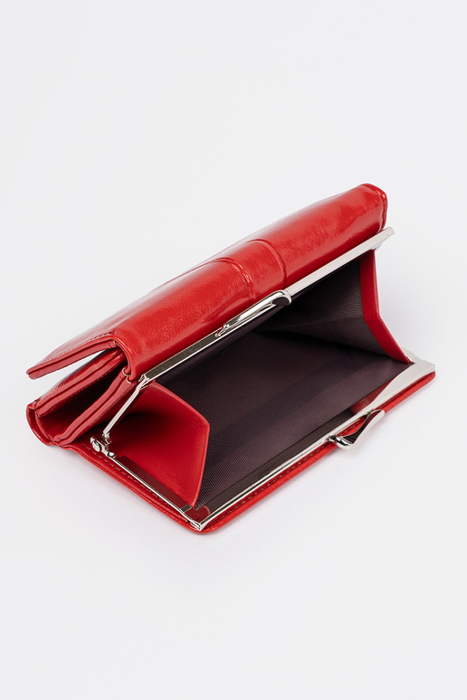 Červená dámska peňaženka z umelej kože