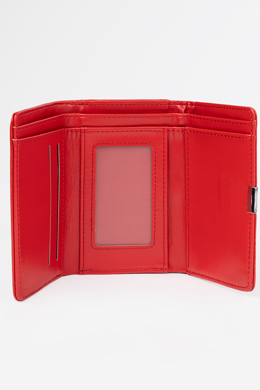 Červená dámska peňaženka z umelej kože