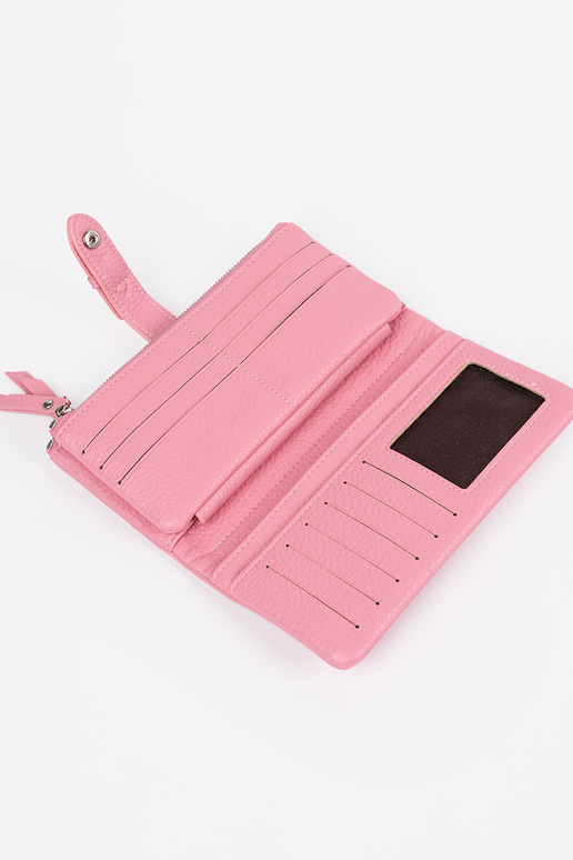 Ružová dámska peňaženka s priehradkami