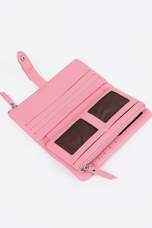 Ružová dámska peňaženka s priehradkami