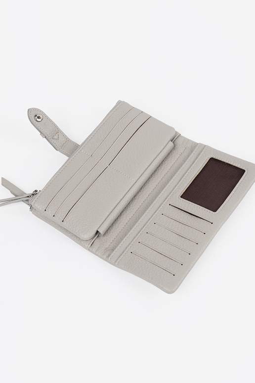 Sivá dámska peňaženka s priehradkami