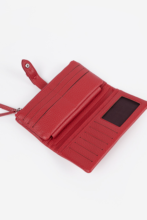 Červená dámska peňaženka s priehradkami