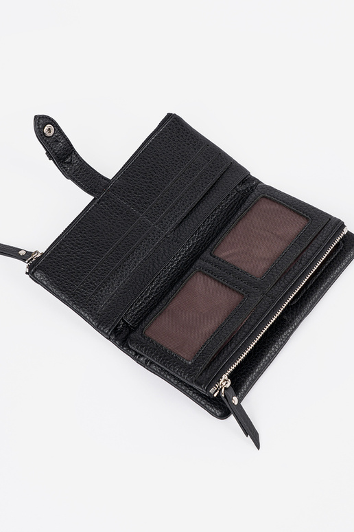 Čierna dámska peňaženka s priehradkami