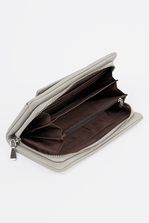 Veľká dámska peňaženka šedej farby