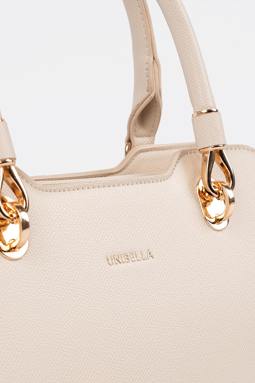 Žiarivá piesková dámska taška na...