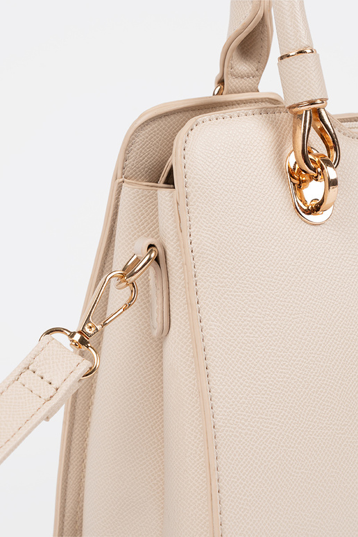 Žiarivá piesková dámska taška na...