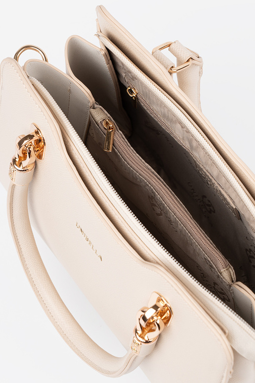 Žiarivá piesková dámska taška na...