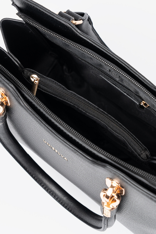 Čierna dámska kabelka-kufor