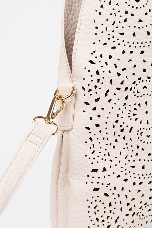 Jasne piesková prešívaná dámska kabelka