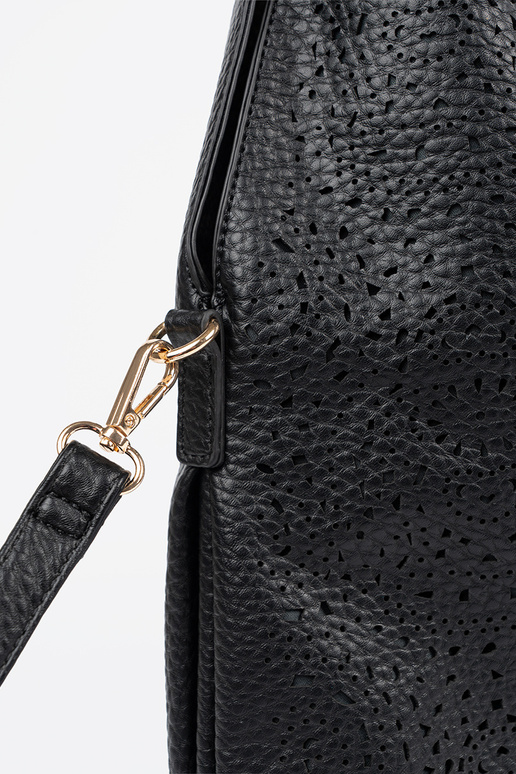 Čierna prešívaná dámska kabelka