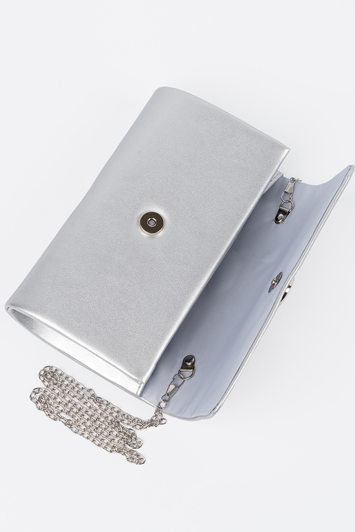 Kabelka typu obálky strieborná