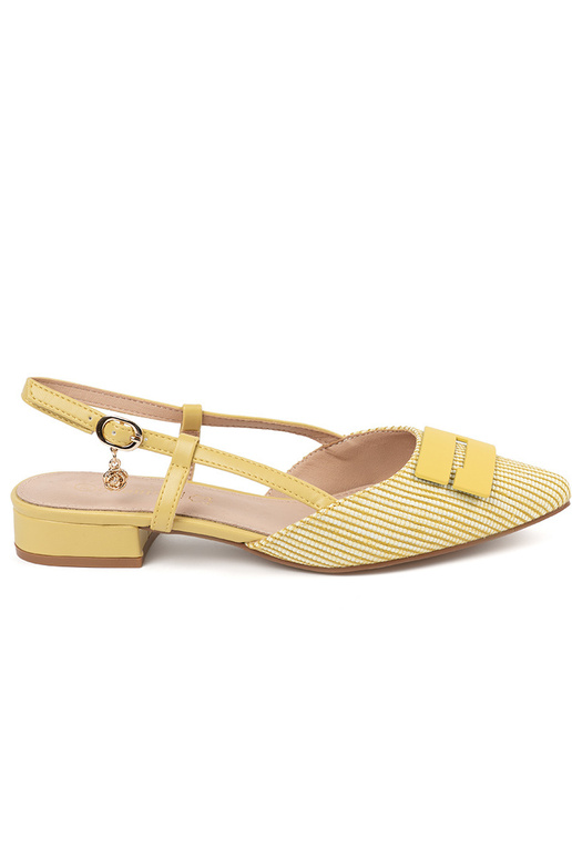 Dámske žlté sandále s otvorenou pätou