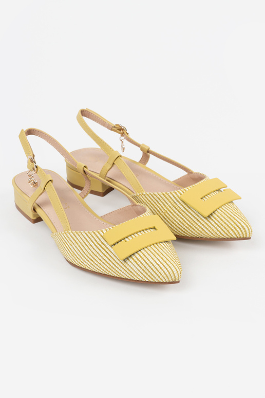 Dámske žlté sandále s otvorenou pätou