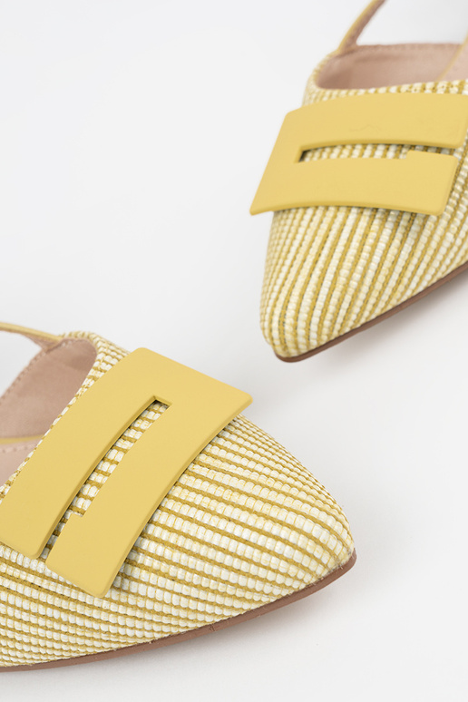 Dámske žlté sandále s otvorenou pätou