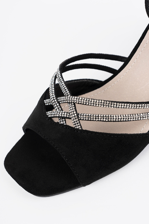 Čierne semišové dámske sandále na... Čierne semišové dámske sandále na...