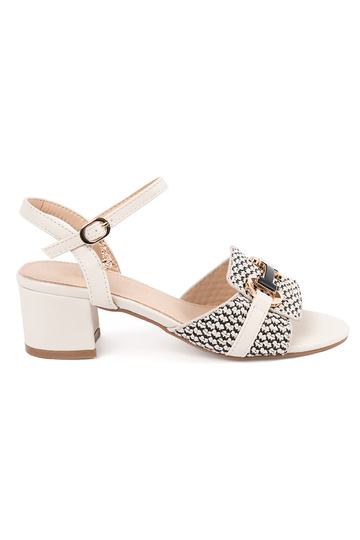 Dámske biele sandále na...