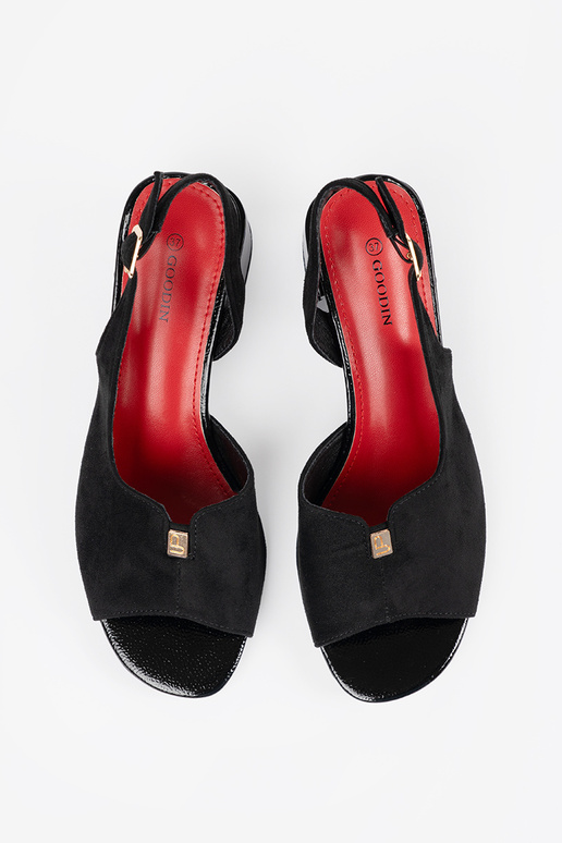 Čierne semišové dámske sandále na... Čierne semišové dámske sandále na...