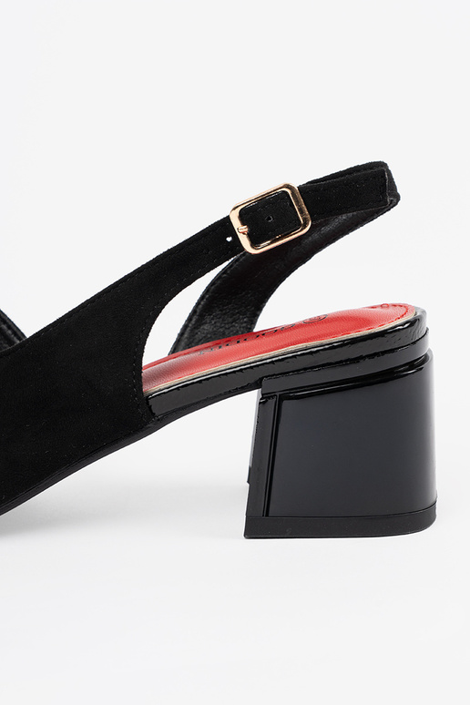 Čierne semišové dámske sandále na... Čierne semišové dámske sandále na...