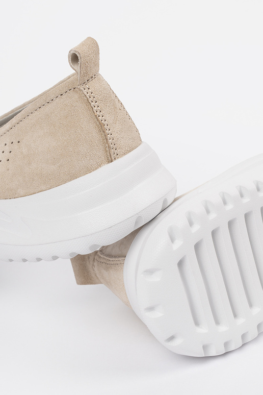 Pieskové kožené mokasíny s platformou Pieskové kožené mokasíny s platformou