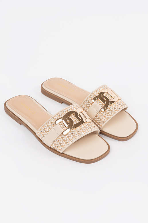 Dámske pieskové šľapky so zlatým... Dámske pieskové šľapky so zlatým...