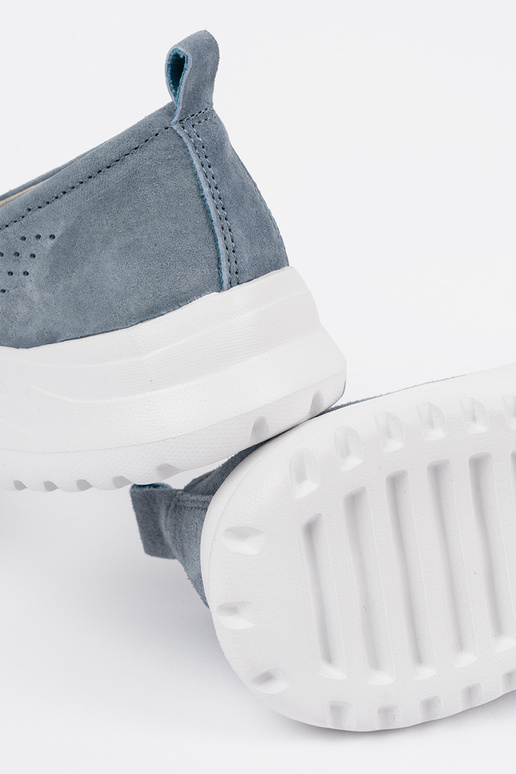 Kožené modré mokasíny s platformou Kožené modré mokasíny s platformou