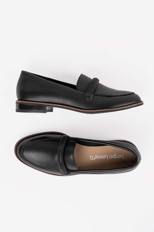 Čierne dámske mokasíny s koženou... Čierne dámske mokasíny s koženou...