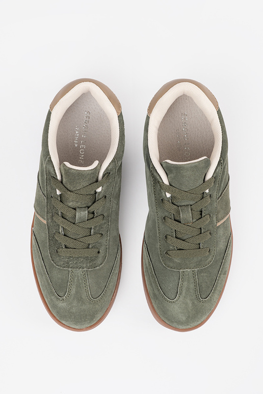 Zelené semišové dámske tenisky Sergio...