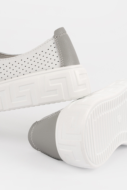 Biele perforované dámske tenisky s... Biele perforované dámske tenisky s...