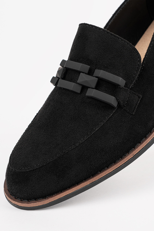 Semišové dámske mokasíny s čiernym... Semišové dámske mokasíny s čiernym...