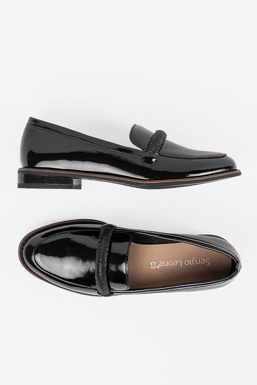 Čierne dámske mokasíny s koženou... Čierne dámske mokasíny s koženou...