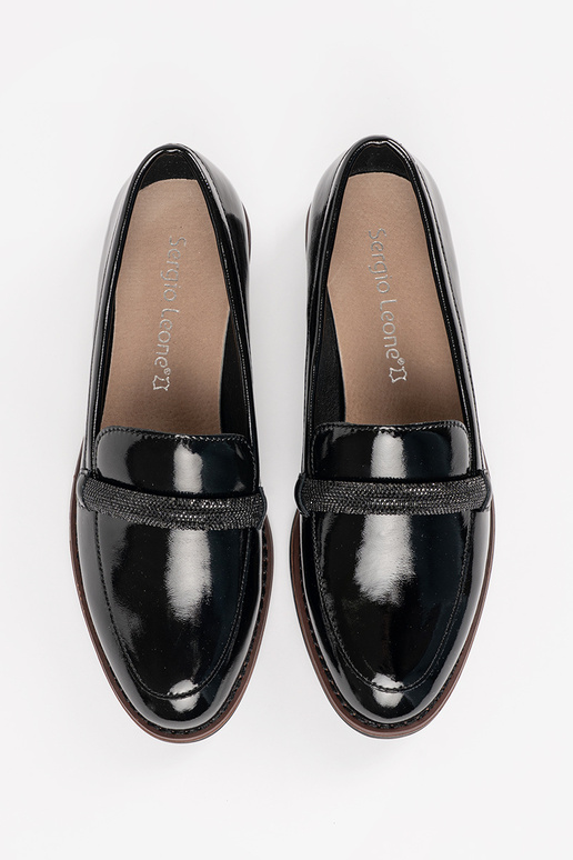 Čierne dámske mokasíny s koženou... Čierne dámske mokasíny s koženou...