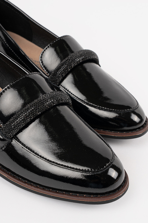 Čierne dámske mokasíny s koženou... Čierne dámske mokasíny s koženou...