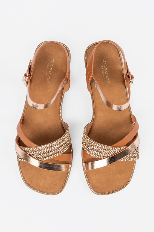 Dámske sandále na podpätku s...